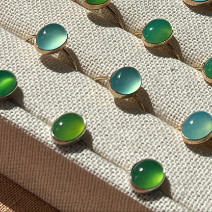 14k gold filled AQUA CHALCEDONY ALBA RING