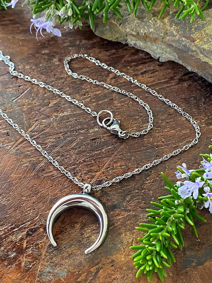 CRESCENT MOON NECKLACE Bellaforma Jewelry