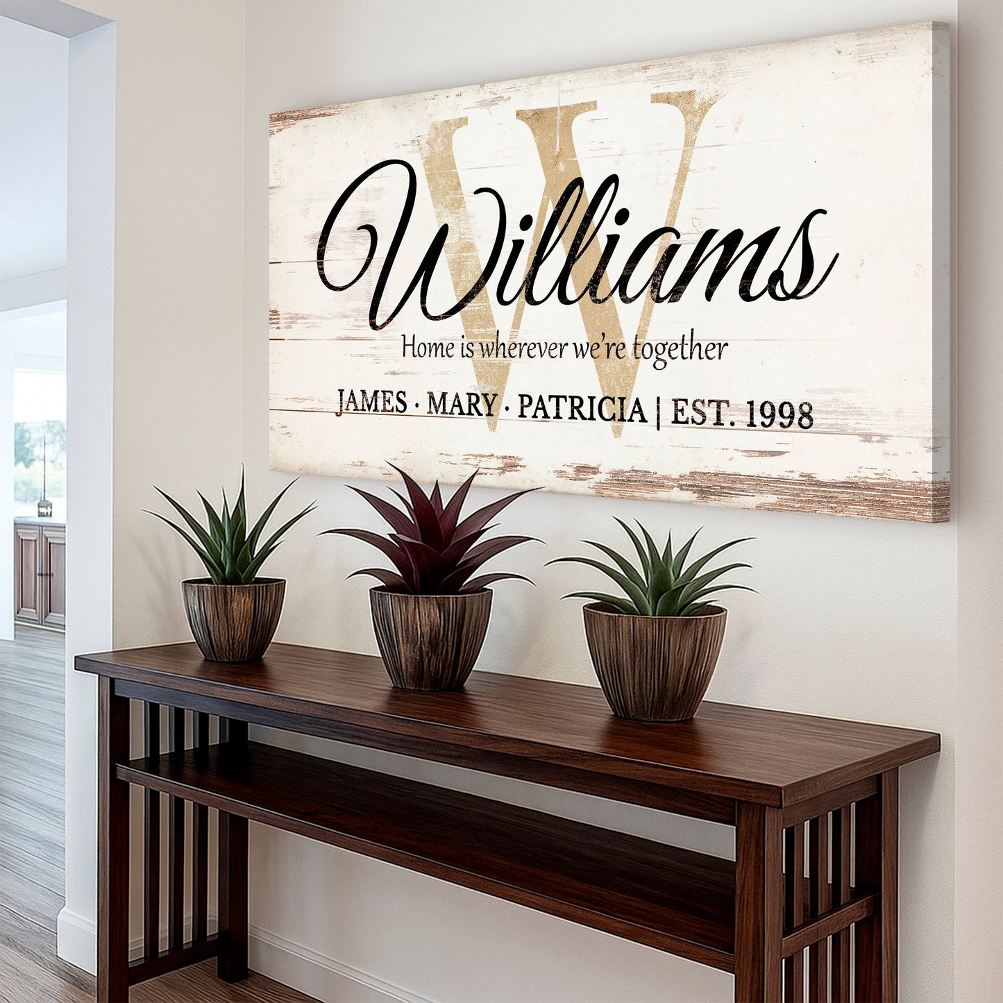 Personalized Family Sign XI Tailored Canvases