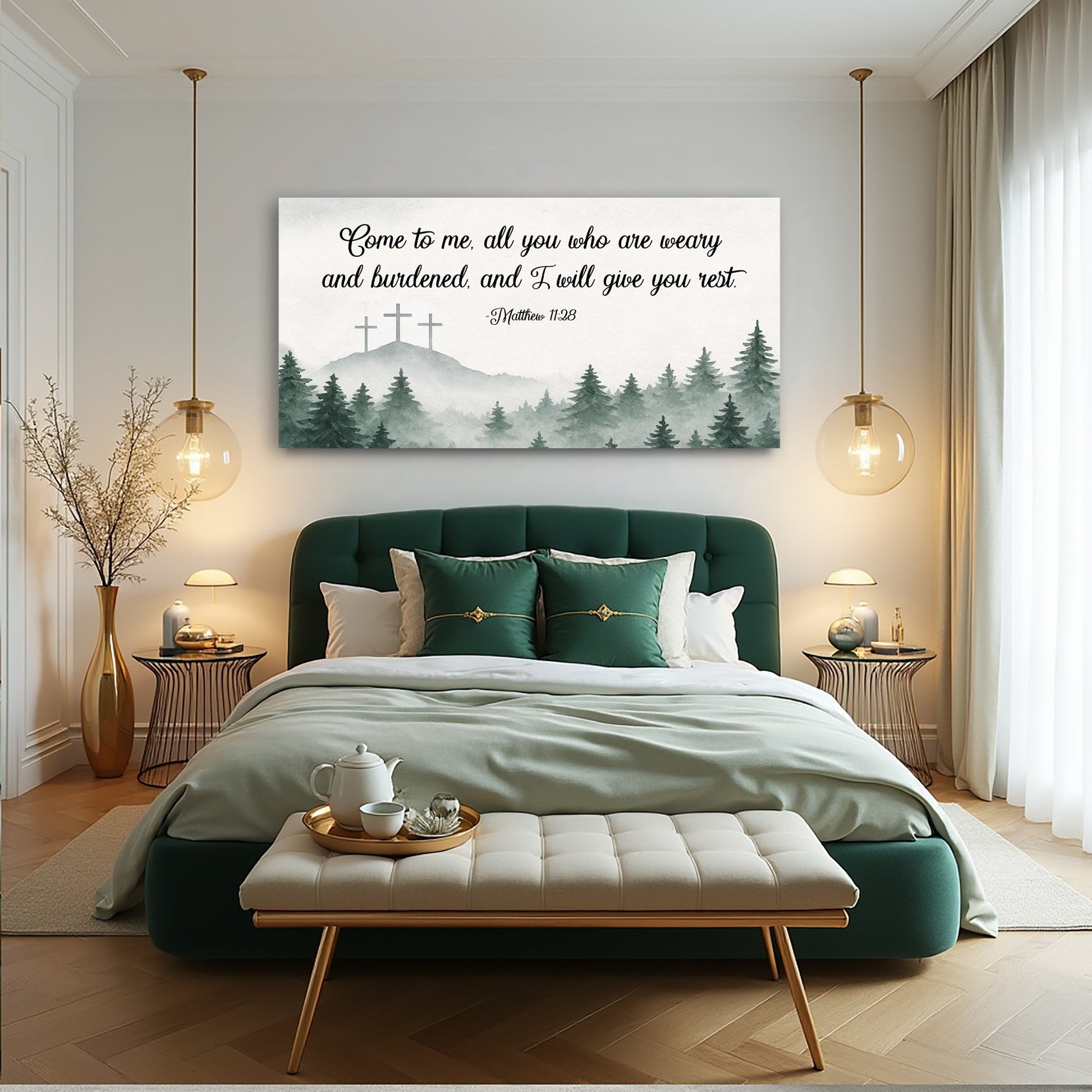 Come To Me - Matthew 11:28 Faith Sign II Tailored Canvases