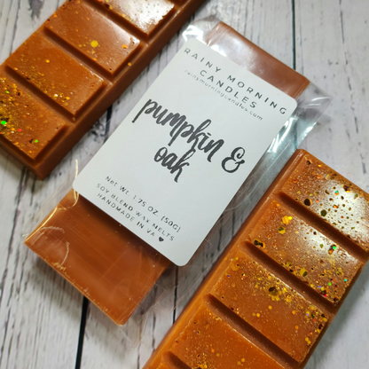 Pumpkin + Oak | Fall Wax Melts Rainy Morning Candles
