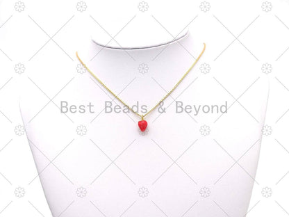 Enamel Strawberry Charm, Sku#Y568