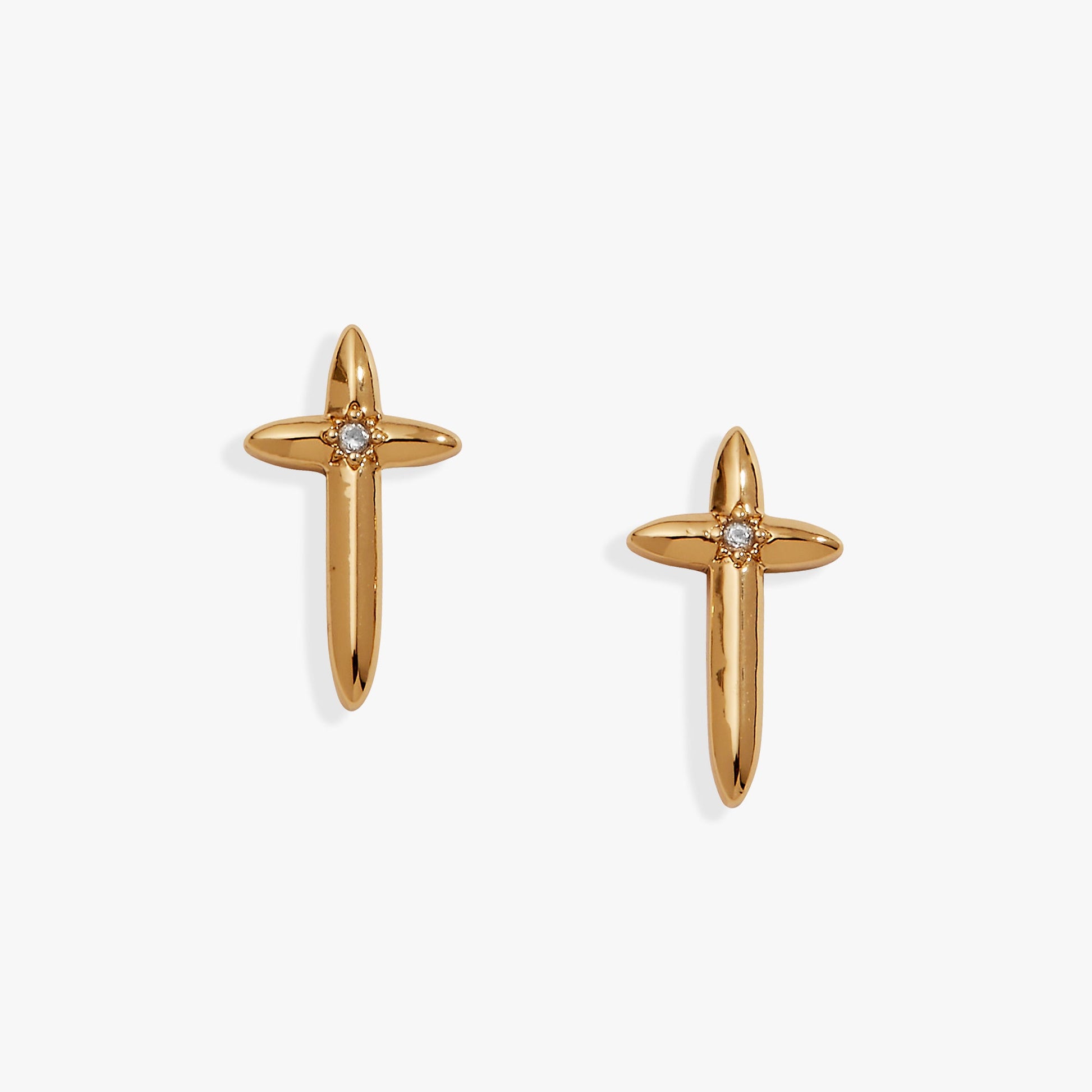 4:13 Cross Stud Earrings ALEX AND ANI
