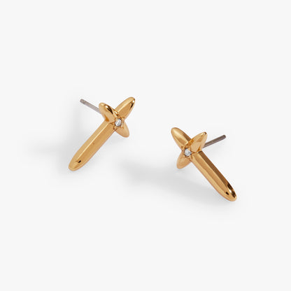 4:13 Cross Stud Earrings ALEX AND ANI