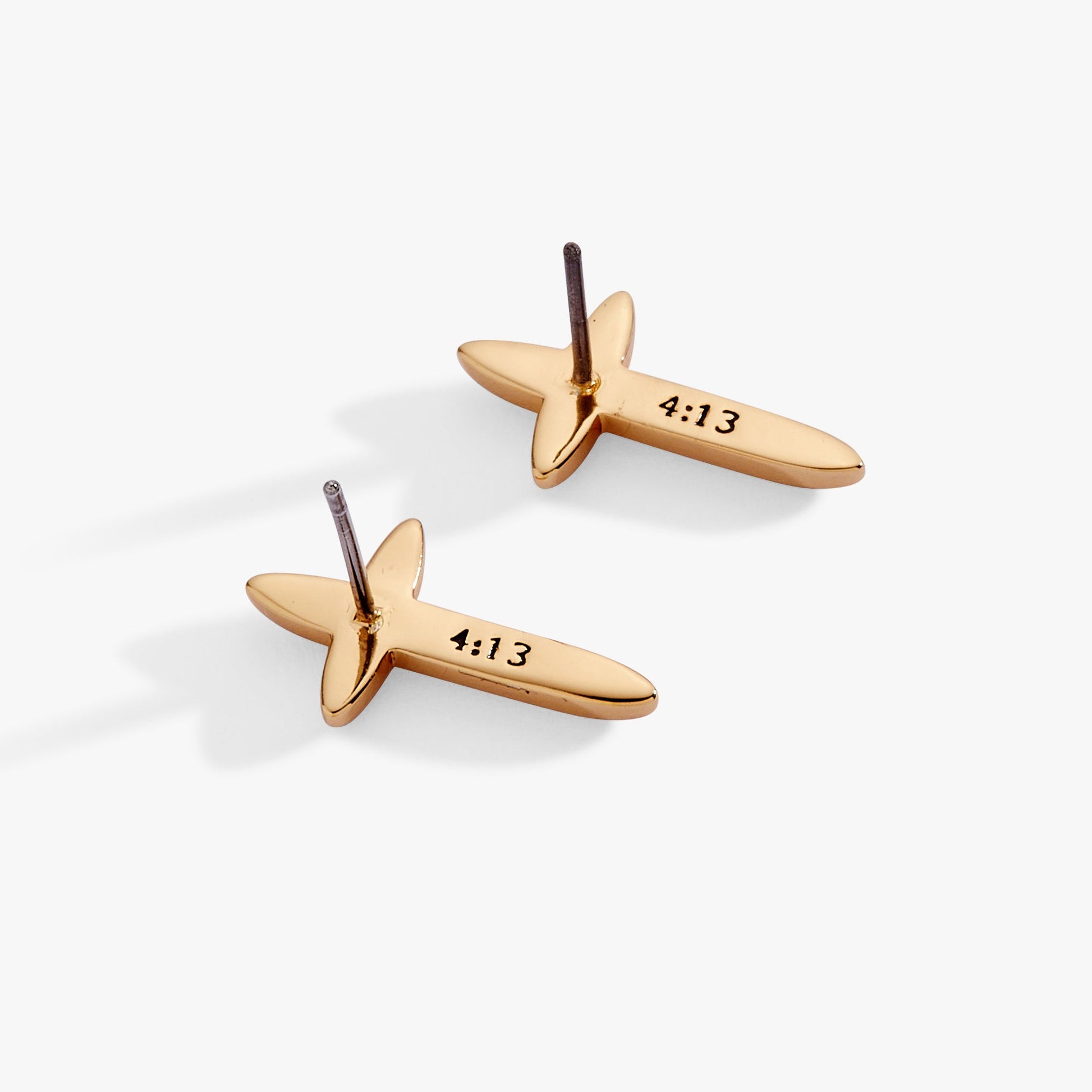4:13 Cross Stud Earrings ALEX AND ANI