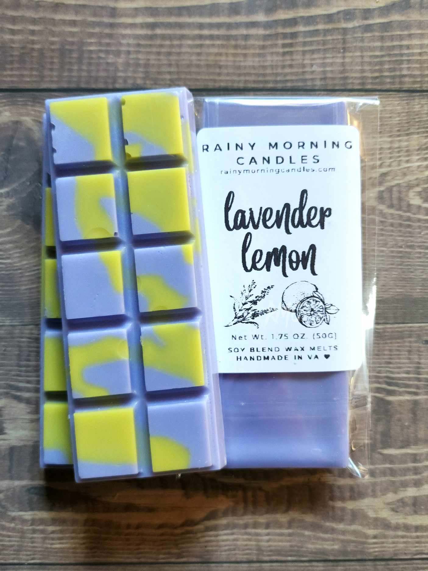 Lavender Lemon | Wax Melts Rainy Morning Candles