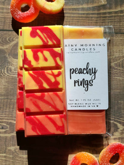 Peachy Rings | Wax Melts Rainy Morning Candles