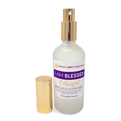 I Am Blessed Spray - Body Blessing - Room Clearing Freshener - Blue Lotus & Rose Home Fragrance Divine Light Codes
