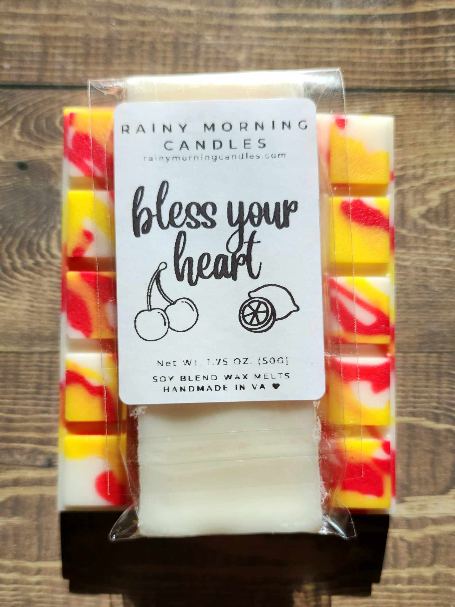 Bless Your Heart | Cherry Lemonade | Wax Melts Rainy Morning Candles