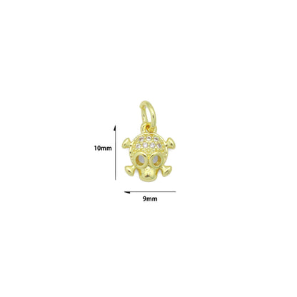 CZ Halloween Skull Charm, Sku#Y667