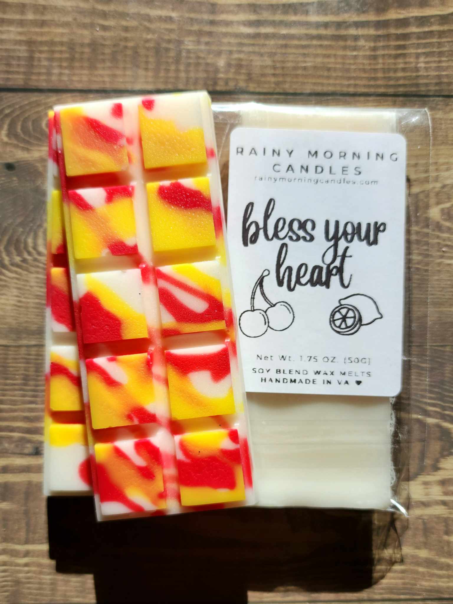 Bless Your Heart | Cherry Lemonade | Wax Melts Rainy Morning Candles