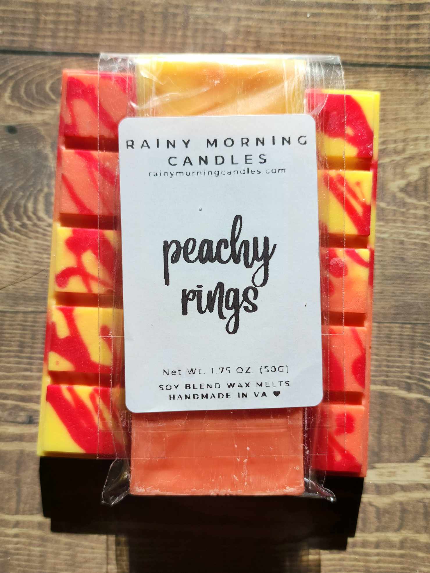 Peachy Rings | Wax Melts Rainy Morning Candles