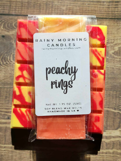 Peachy Rings | Wax Melts Rainy Morning Candles