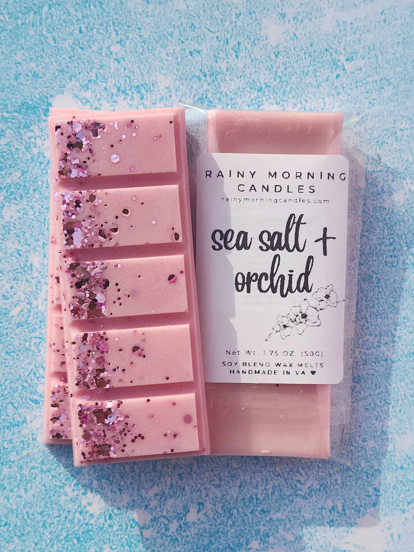 Sea Salt & Orchid | Wax Melts Rainy Morning Candles