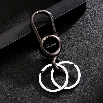 Car key chain-gun black-carbon steel-9 * 3cm-1 piece