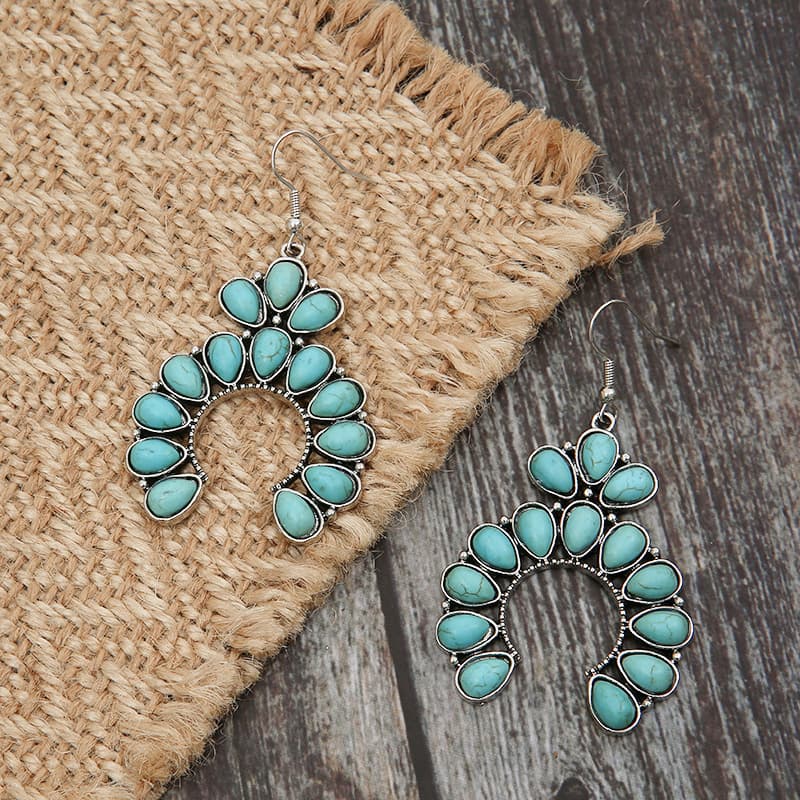 Turquoise Drop Earrings Bumpkin Ranchwear