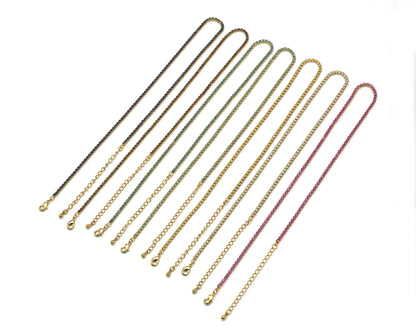 Dainty Thin Tennis Chain Necklace/Bracelet, sku#Y558