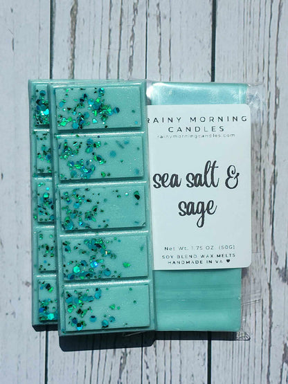 Sea Salt & Sage | Wax Melts Rainy Morning Candles