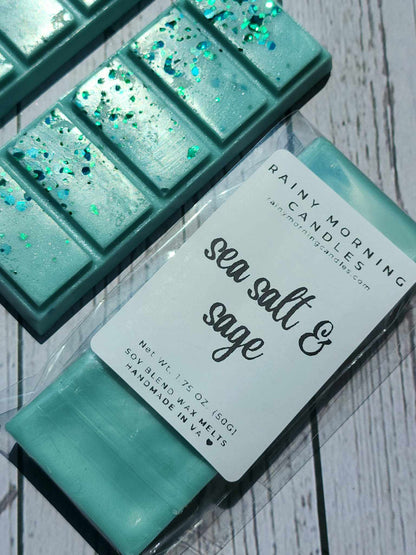Sea Salt & Sage | Wax Melts Rainy Morning Candles
