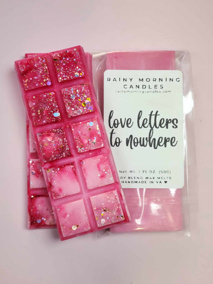 Love Letter to Nowhere | Pink Sugar | Wax Melts Rainy Morning Candles