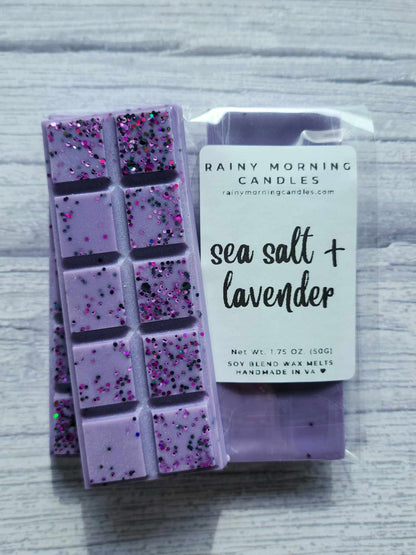 Sea Salt + Lavender | Wax Melts Rainy Morning Candles