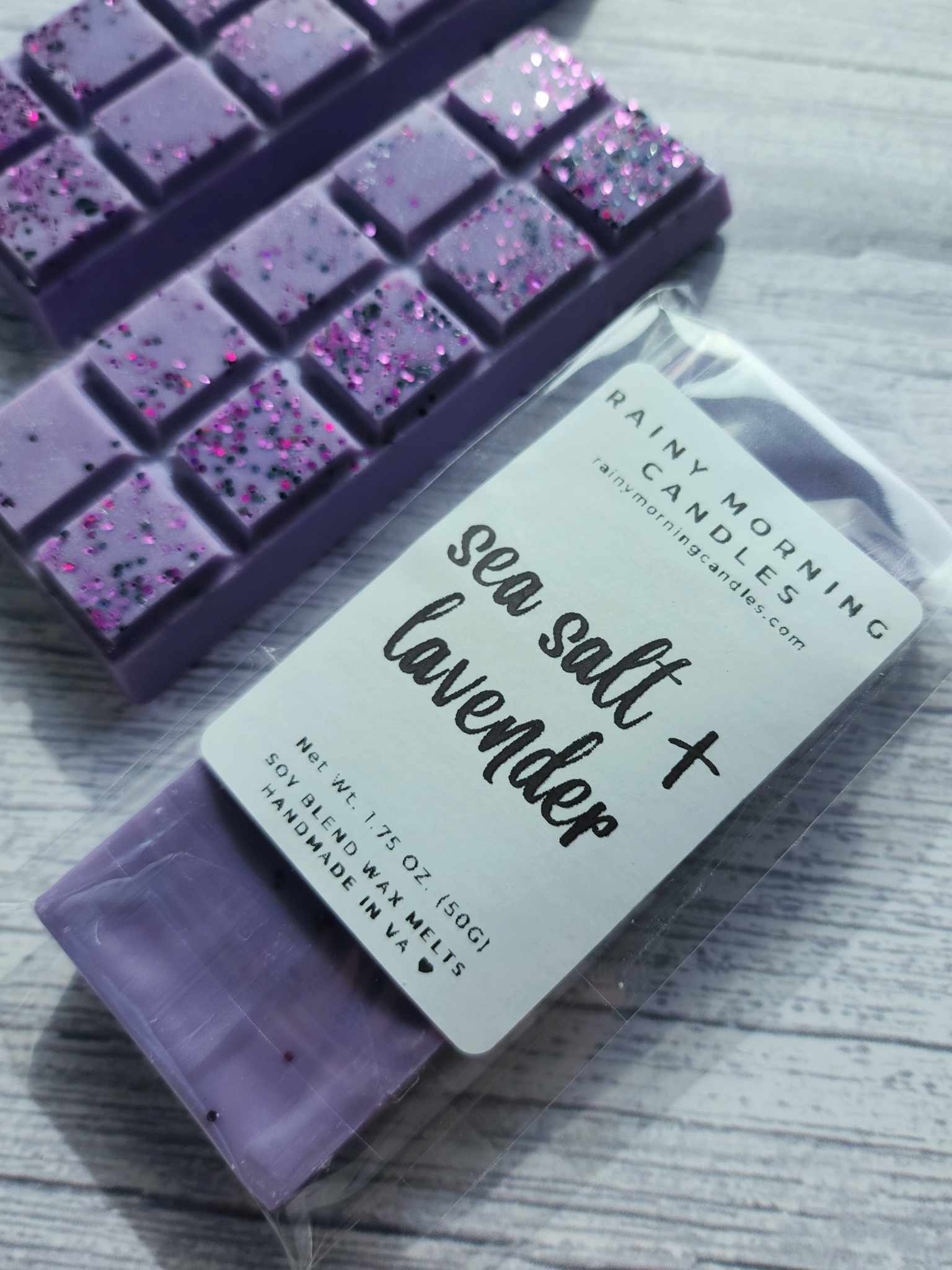 Sea Salt + Lavender | Wax Melts Rainy Morning Candles