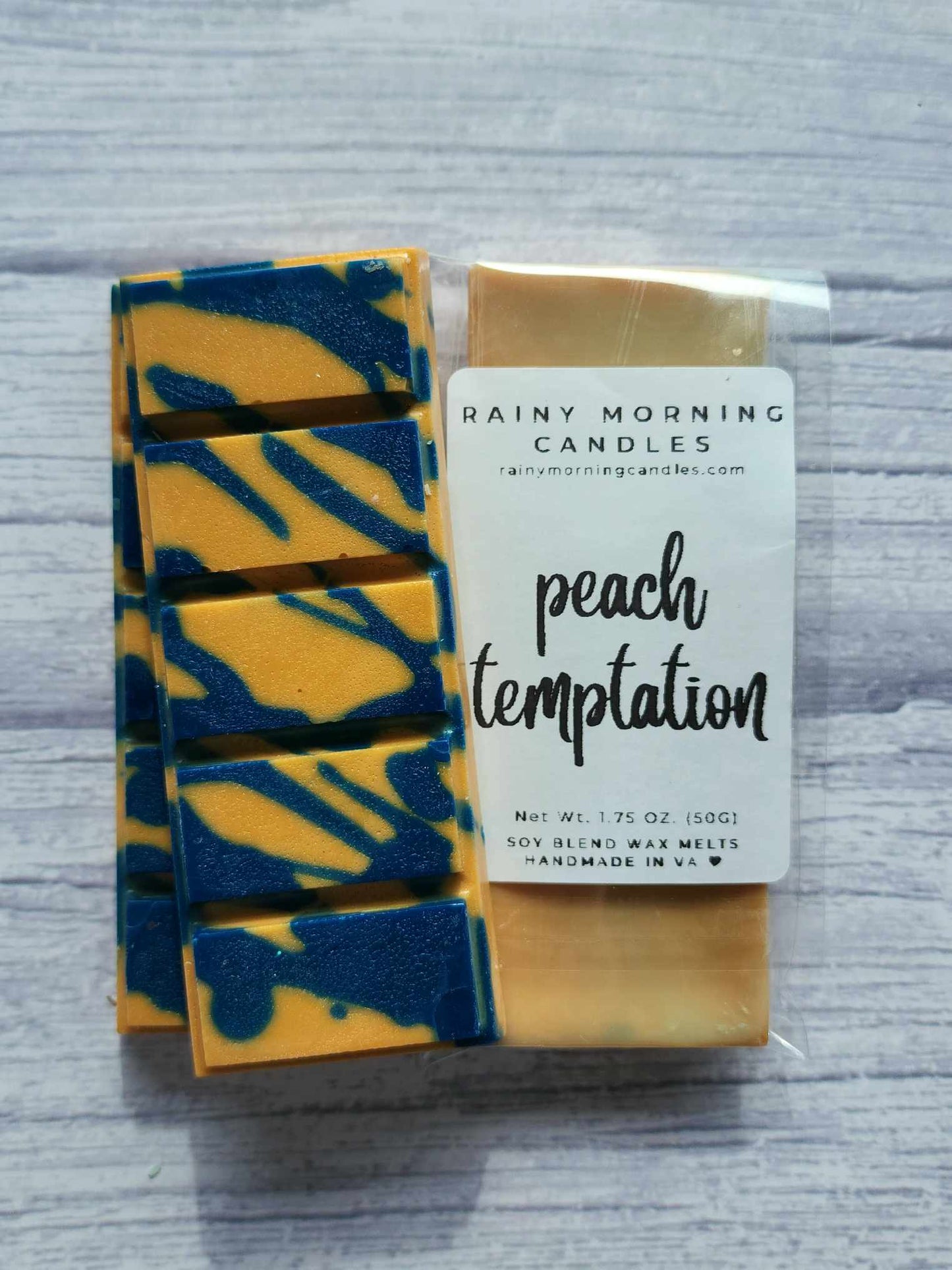 Peach Temptation | Bitter Peach Inspired | Wax Melts Rainy Morning Candles