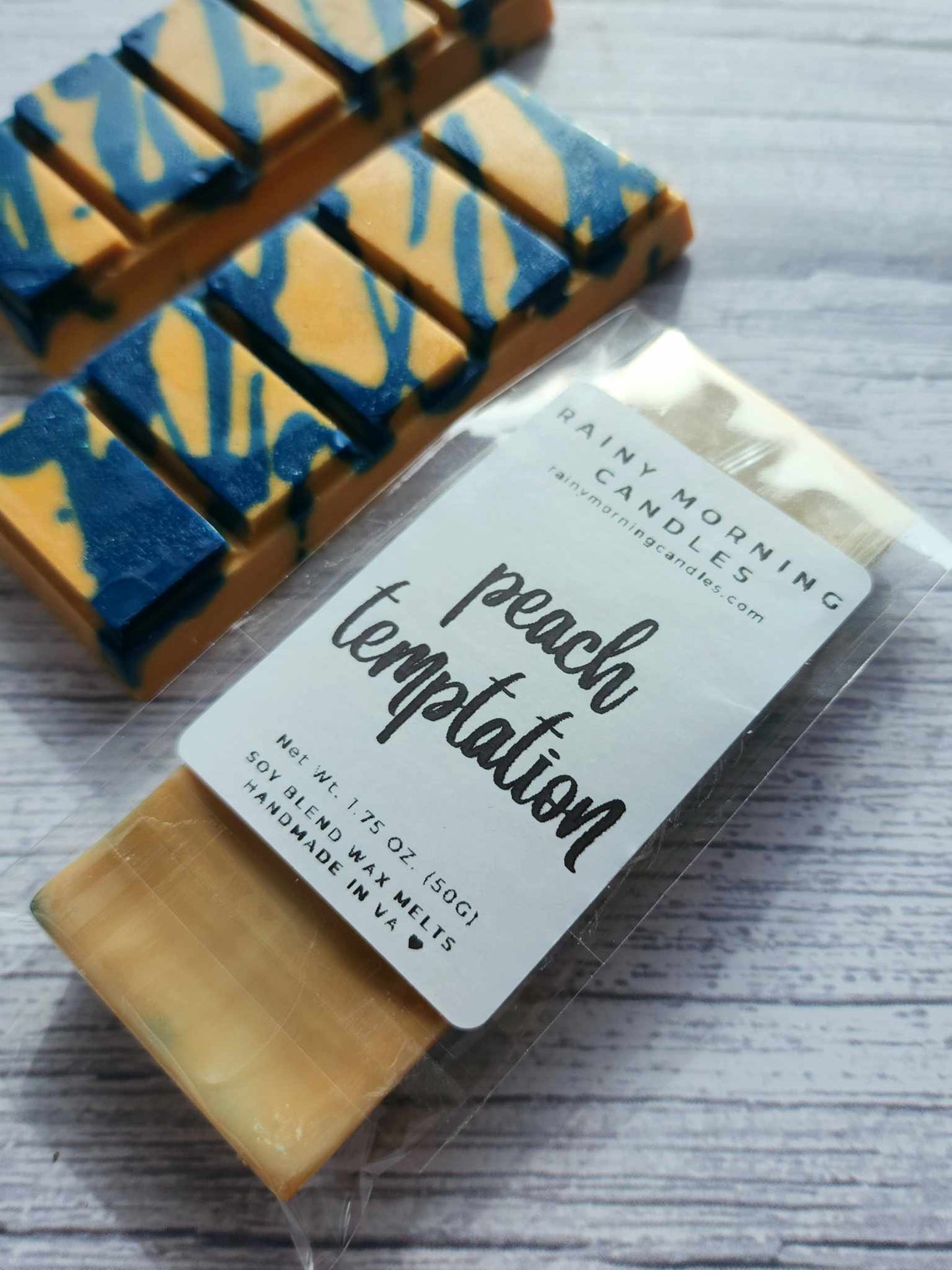 Peach Temptation | Bitter Peach Inspired | Wax Melts Rainy Morning Candles