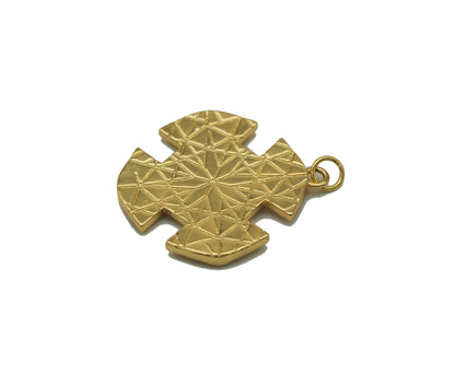 Enamel Evil Eye On Cross Charm, Sku#Y697