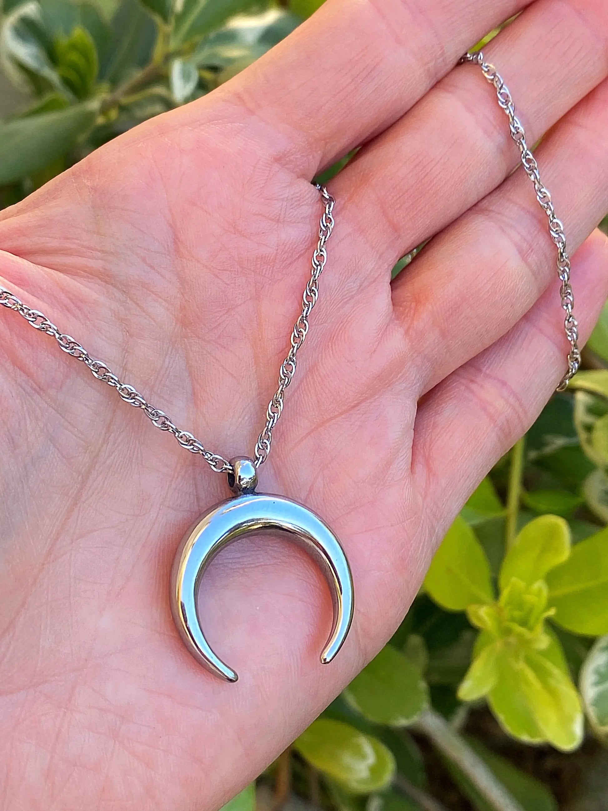CRESCENT MOON NECKLACE Bellaforma Jewelry