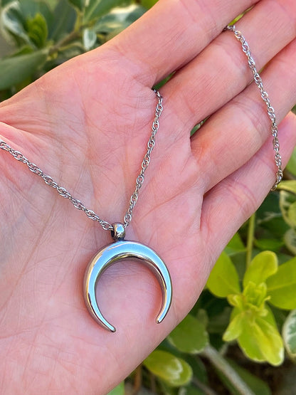 CRESCENT MOON NECKLACE Bellaforma Jewelry