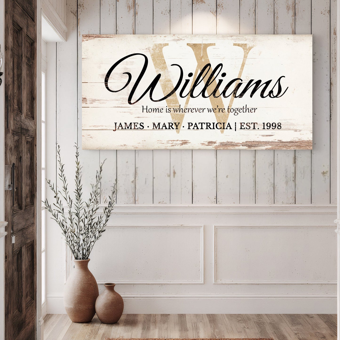 Personalized Family Sign XI Tailored Canvases