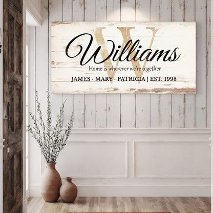 Personalized Family Sign XI Tailored Canvases