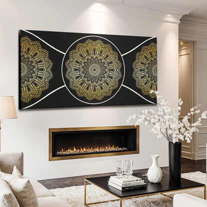 Gold Sacred Geometry Wall Art Tailored Canvases