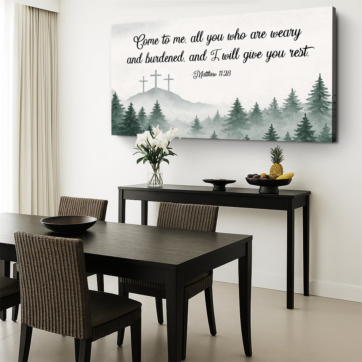 Come To Me - Matthew 11:28 Faith Sign II Tailored Canvases
