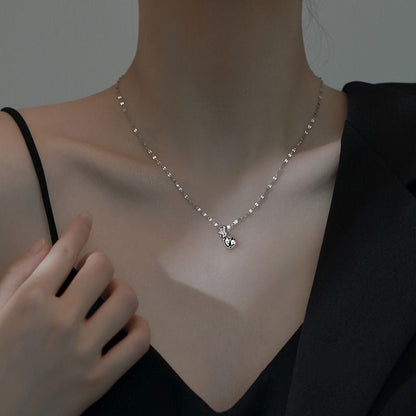 1pcs 999 Sterling Silver Hollow Cutout Lucky Money Bag Necklace, Elegant Delicate Style, Ideal For Birthday Gifts