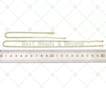 Dainty Thin Tennis Chain Necklace/Bracelet, sku#Y558
