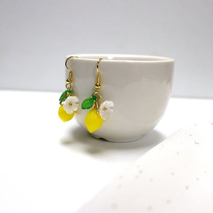 Chinese Advanced Color Creative Plant Pendant Earrings