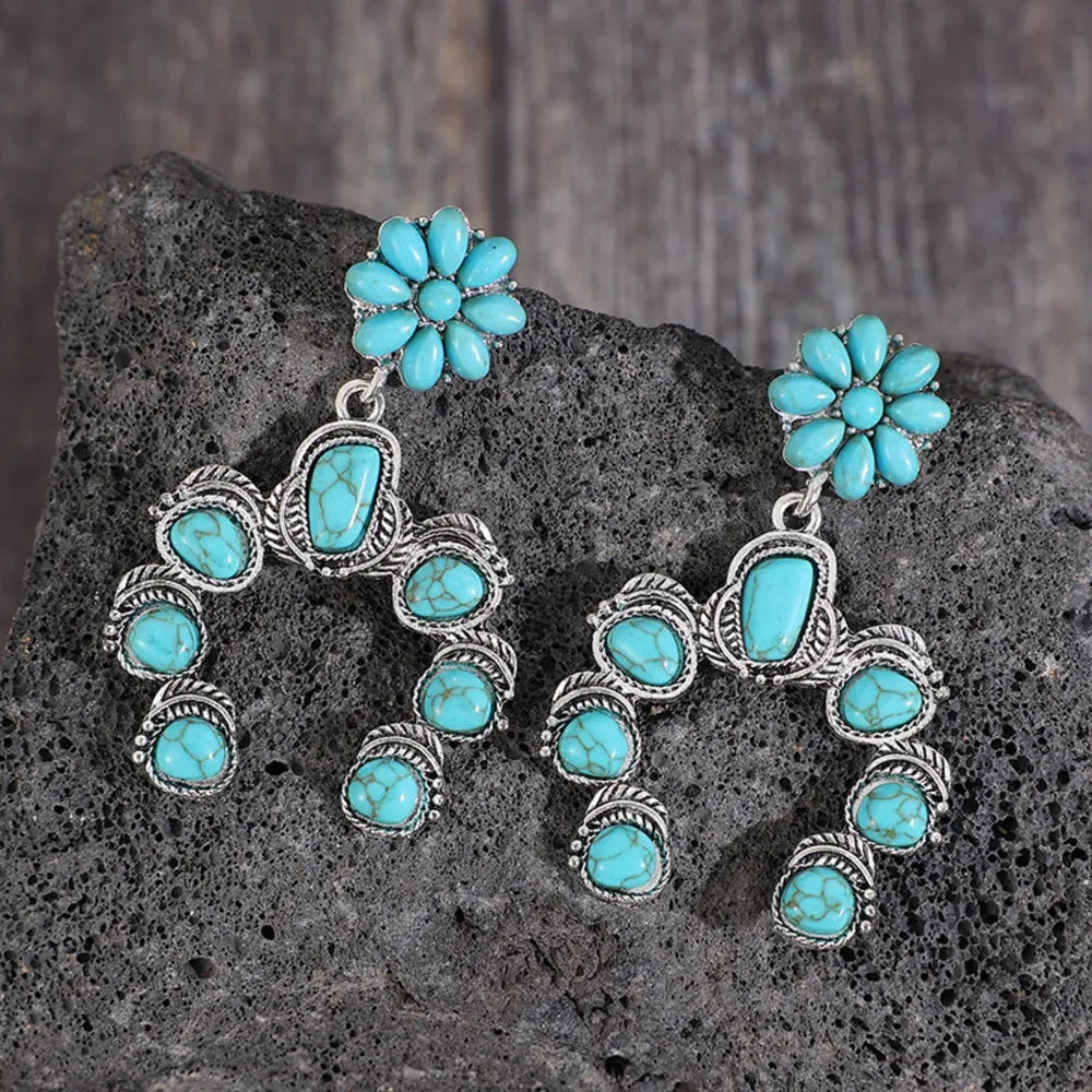 Turquoise Dangle Earrings Bumpkin Ranchwear