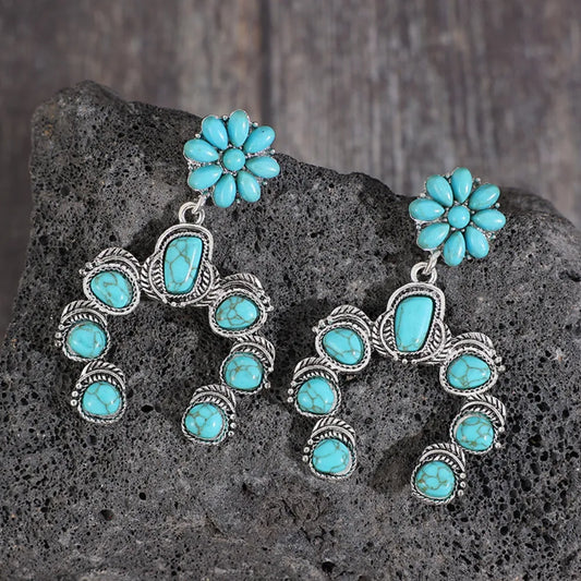 Turquoise Dangle Earrings Bumpkin Ranchwear