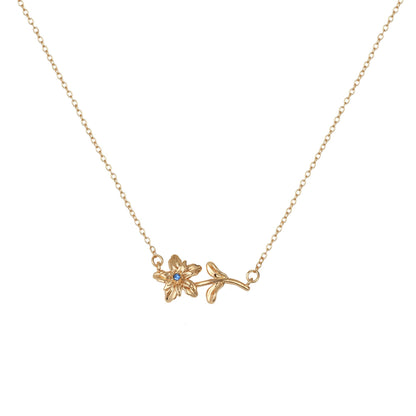 December Birth Flower 3D Pendant Necklace