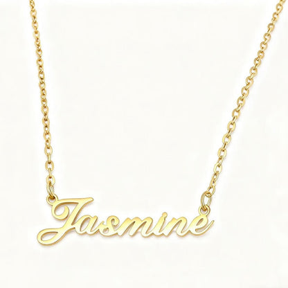 Name Real Gold Plated English Letters And Numbers Necklace