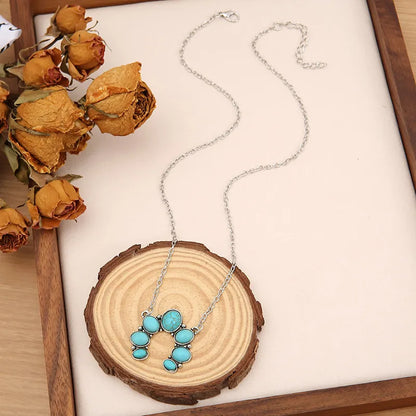 Turquoise Alloy Pendant Necklace Bumpkin Ranchwear