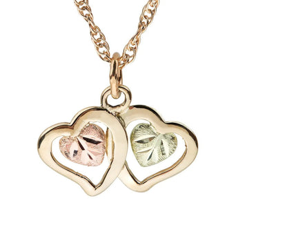 Dual Hearts - Black Hills Gold Pendant