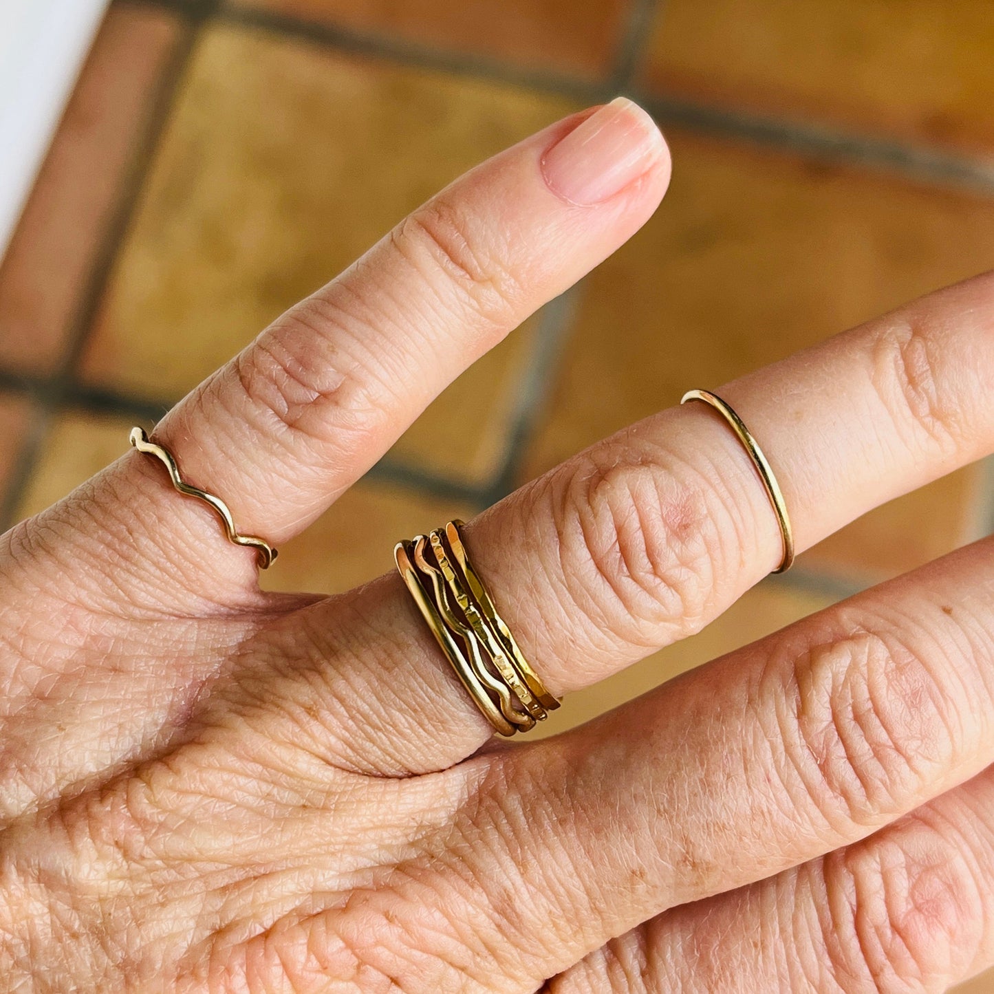 14k gold-fill or sterling silver FULL STACKING RING SET
