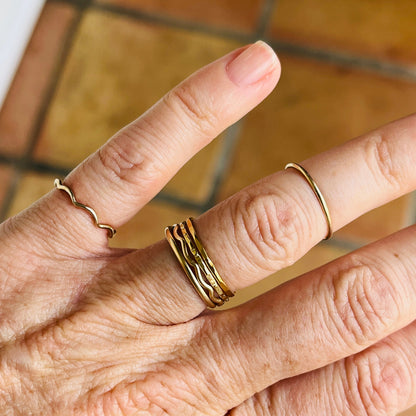 14k gold filled or sterling silver FULL STACKING RING SET