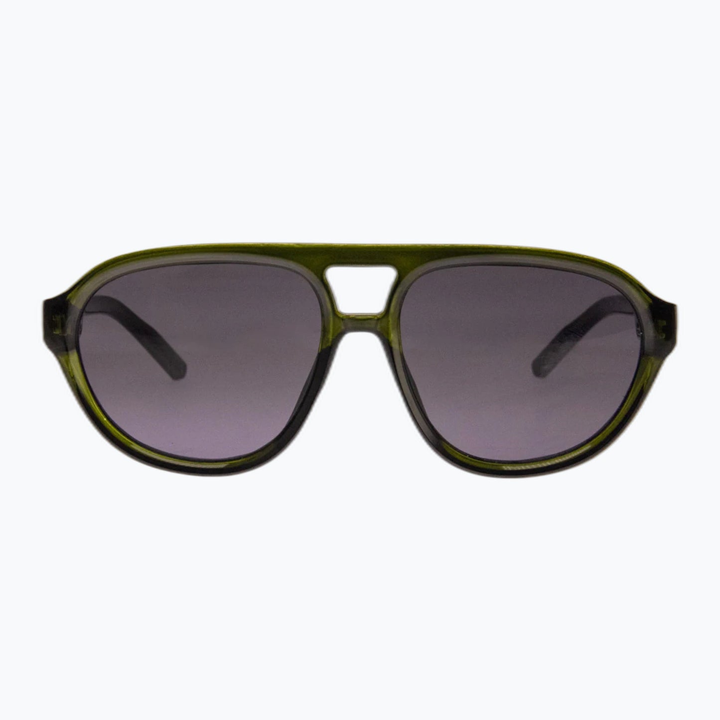 Horizon Aviator Sunglasses Olive Green Frames with Bold Silhouette Jaxy Eyewear