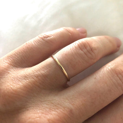 14k gold filled or sterling silver SMOOTH STACKING RING