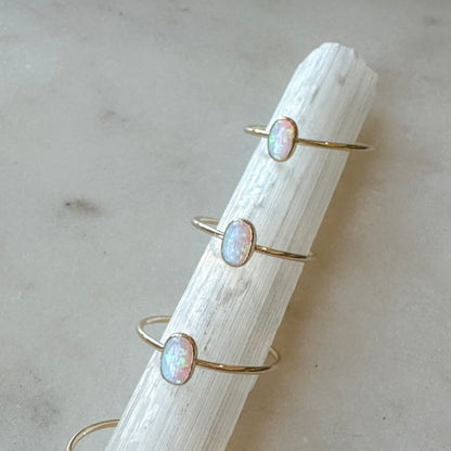 14k gold filled OPAL OVAL RING