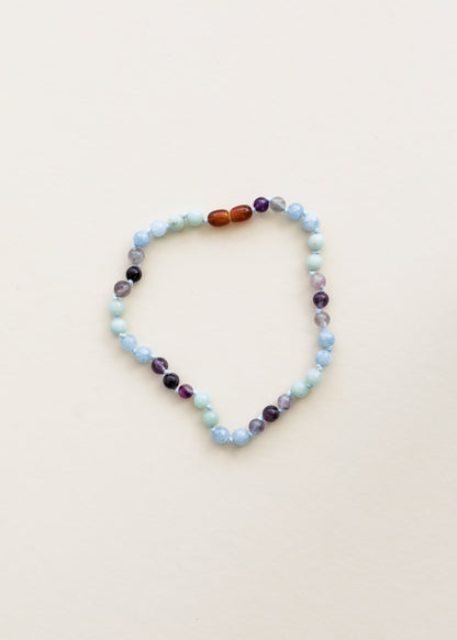 Amethyst + Amazonite + Aquamarine || Gemstone Bracelet